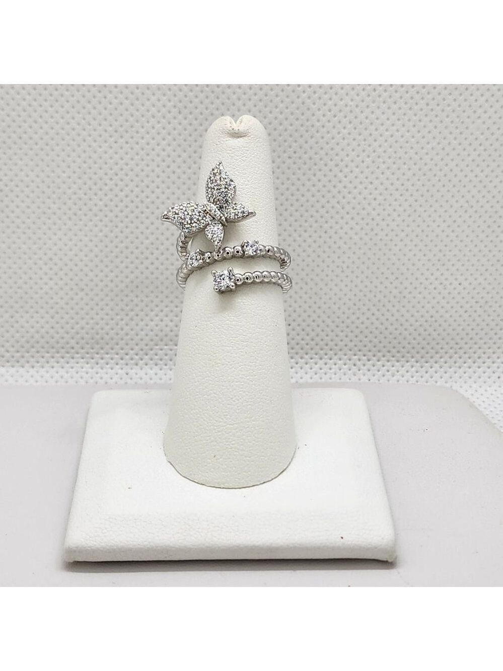Brand New Sterling Silver 925 Butterfly Gemstones Ring